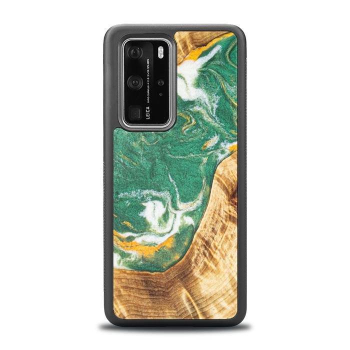 Huawei P40 Pro Handyhülle aus Harz und Holz - Synergy#E20