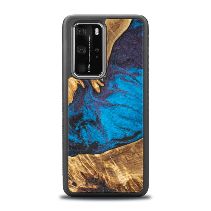 Huawei P40 Pro Handyhülle aus Harz und Holz - Synergy#E21