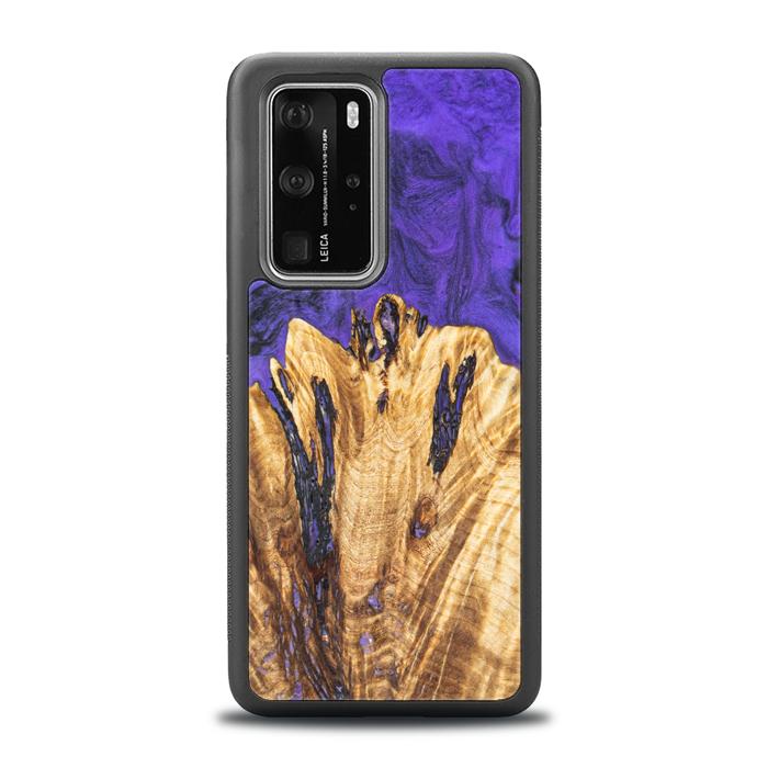 Huawei P40 Pro Handyhülle aus Harz und Holz - Synergy#E22