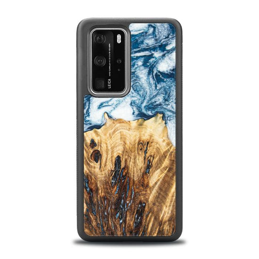 Huawei P40 Pro Handyhülle aus Harz und Holz - Synergy#E23