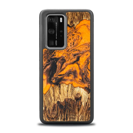Huawei P40 Pro Handyhülle aus Harz und Holz - Synergy#E24