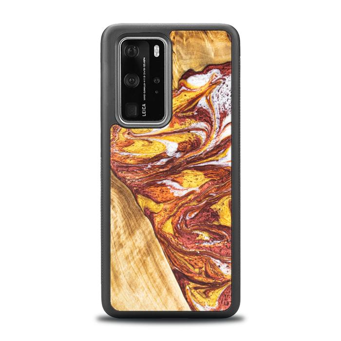 Huawei P40 Pro Handyhülle aus Harz und Holz - Synergy#E4