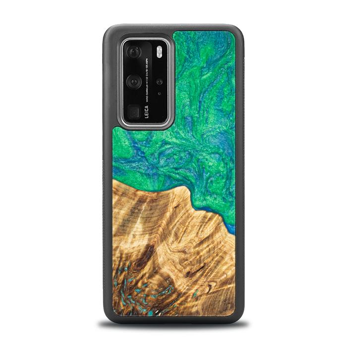 Huawei P40 Pro Handyhülle aus Harz und Holz - Synergy#E8