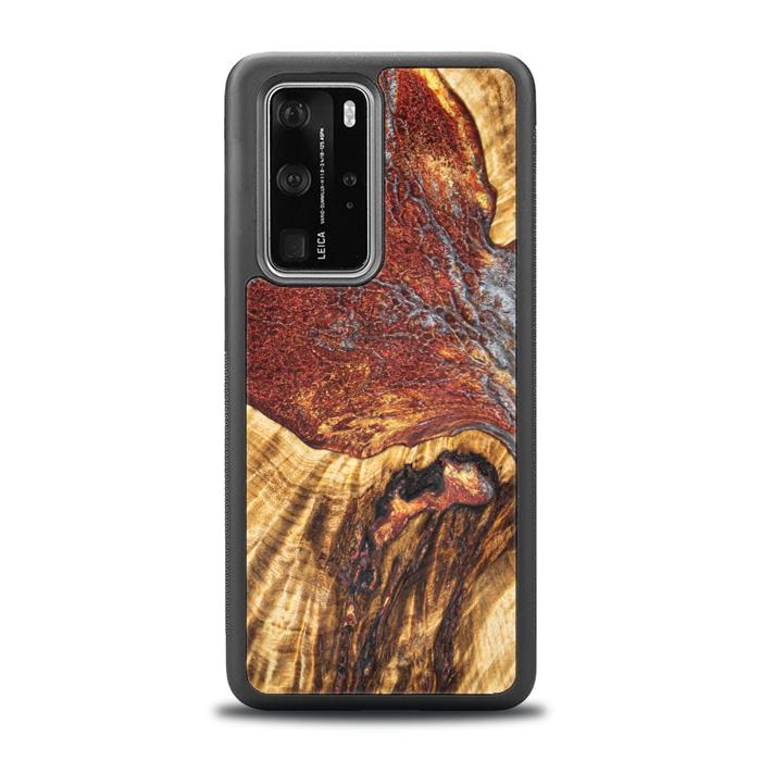 Huawei P40 Pro Handyhülle aus Harz und Holz - Synergy#E9