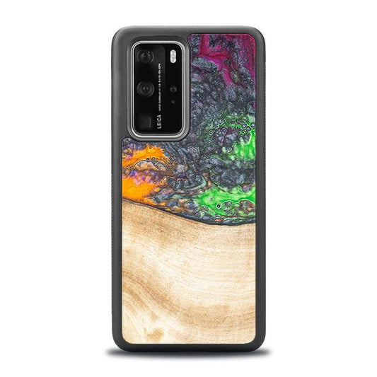 Huawei P40 Pro Handyhülle aus Harz und Holz - Synergy#F1