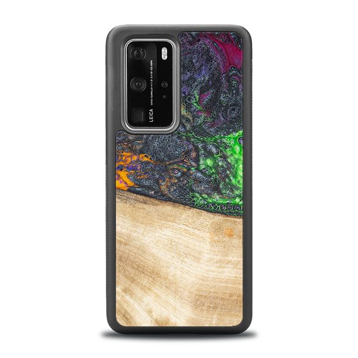 Huawei P40 Pro Handyhülle aus Harz und Holz - Synergy#F10