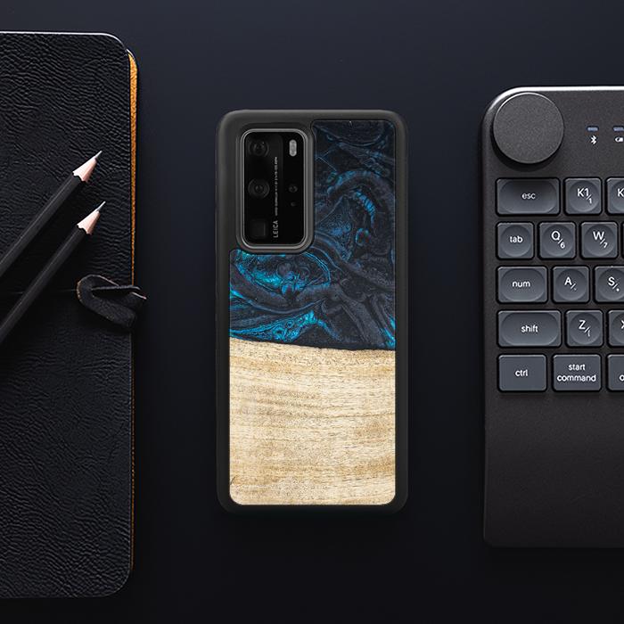 Huawei P40 Pro Handyhülle aus Harz und Holz - Synergy#F13