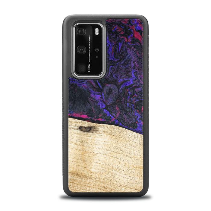 Huawei P40 Pro Handyhülle aus Harz und Holz - Synergy#F18