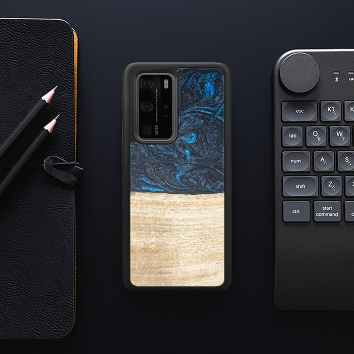 Huawei P40 Pro Handyhülle aus Harz und Holz - Synergy#F19