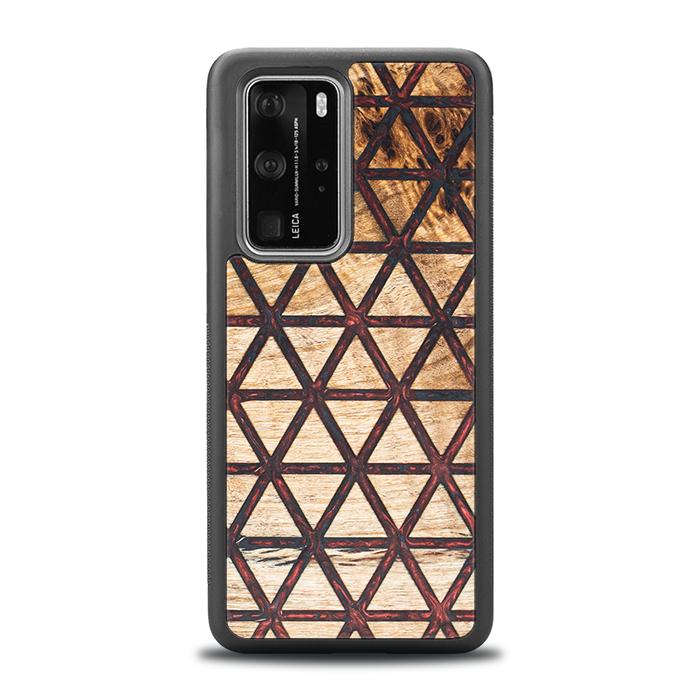 Huawei P40 Pro Handyhülle aus Harz und Holz - Synergy#F22