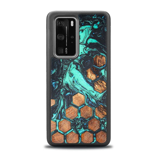 Huawei P40 Pro Handyhülle aus Harz und Holz - Synergy#F23