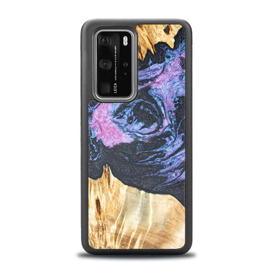 Huawei P40 Pro Handyhülle aus Harz und Holz - Synergy#F25