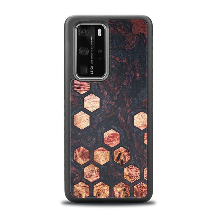 Huawei P40 Pro Handyhülle aus Harz und Holz - Synergy#F27