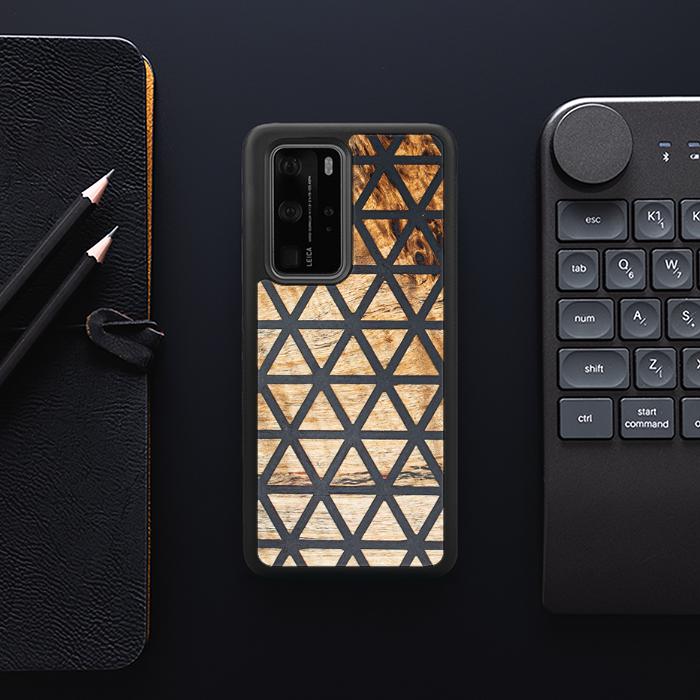 Huawei P40 Pro Handyhülle aus Harz und Holz - Synergy#F29