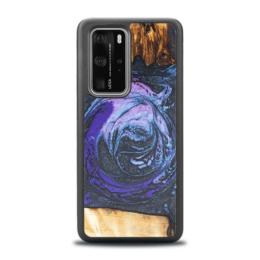 Huawei P40 Pro Handyhülle aus Harz und Holz - Synergy#F34