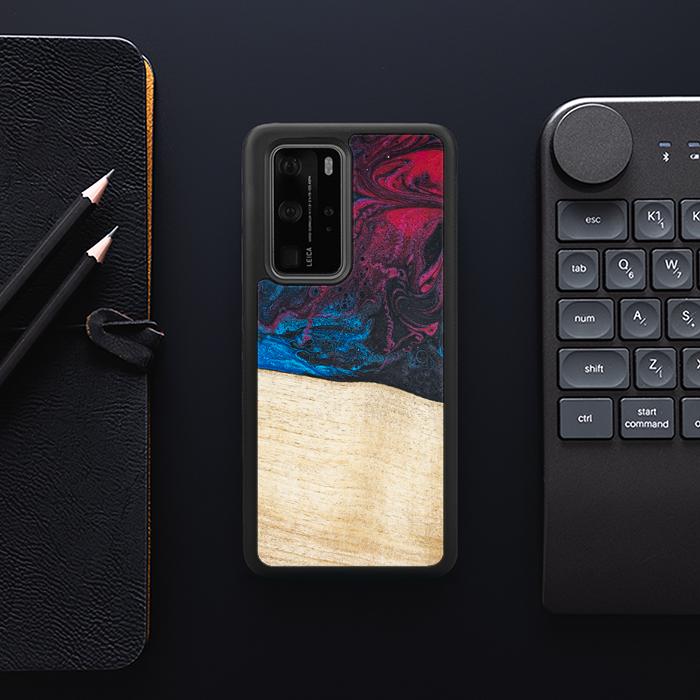 Huawei P40 Pro Handyhülle aus Harz und Holz - Synergy#F9