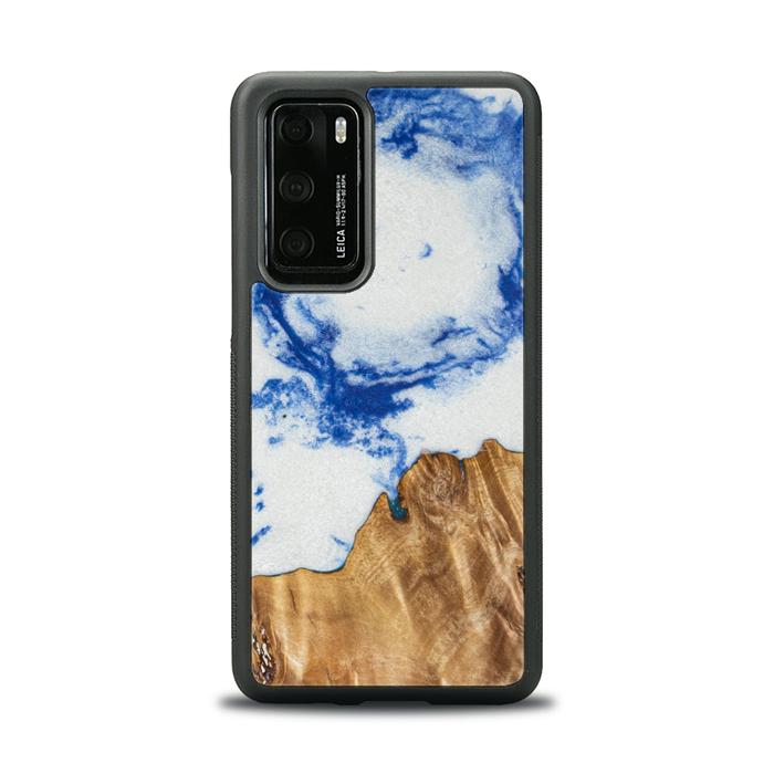 Huawei P40 Handyhülle aus Harz und Holz - Real#ChL