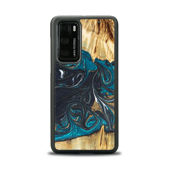 Huawei P40 Handyhülle aus Harz und Holz - SYNERGY#E1