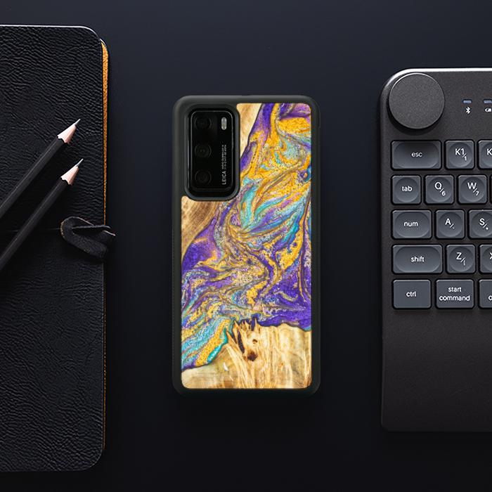 Huawei P40 Resin & Wood Phone Case - SYNERGY#E2