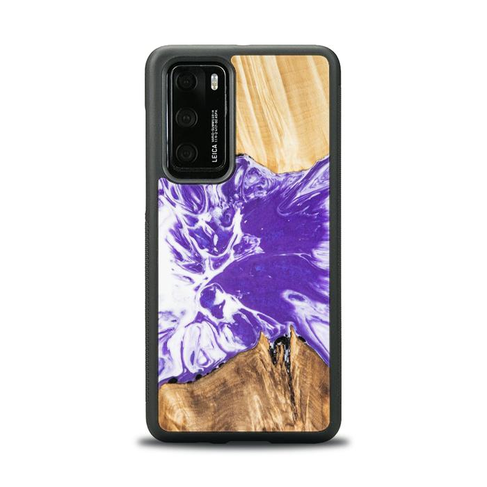 Huawei P40 Handyhülle aus Harz und Holz - Synergy#A78