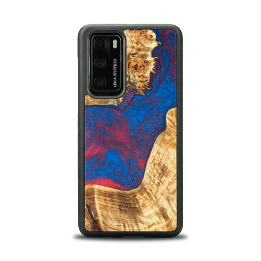 Huawei P40 Handyhülle aus Harz und Holz - Synergy#E10