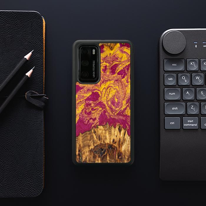 Huawei P40 Resin & Wood Phone Case - Synergy#E11