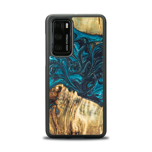 Huawei P40 Handyhülle aus Harz und Holz - Synergy#E12