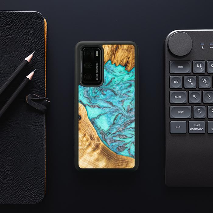 Huawei P40 Resin & Wood Phone Case - Synergy#E13