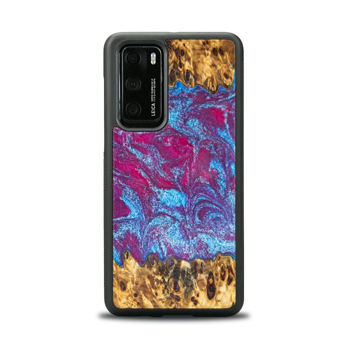 Huawei P40 Handyhülle aus Harz und Holz - Synergy#E15