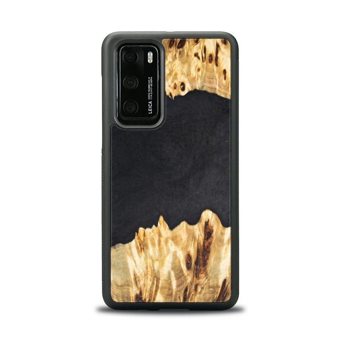 Huawei P40 Handyhülle aus Harz und Holz - Synergy#E19