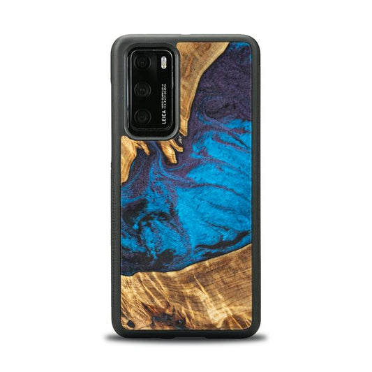 Huawei P40 Handyhülle aus Harz und Holz - Synergy#E21