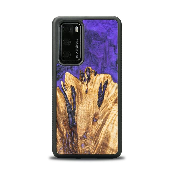 Huawei P40 Handyhülle aus Harz und Holz - Synergy#E22