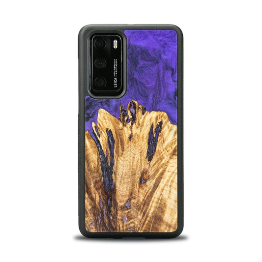 Huawei P40 Handyhülle aus Harz und Holz - Synergy#E22