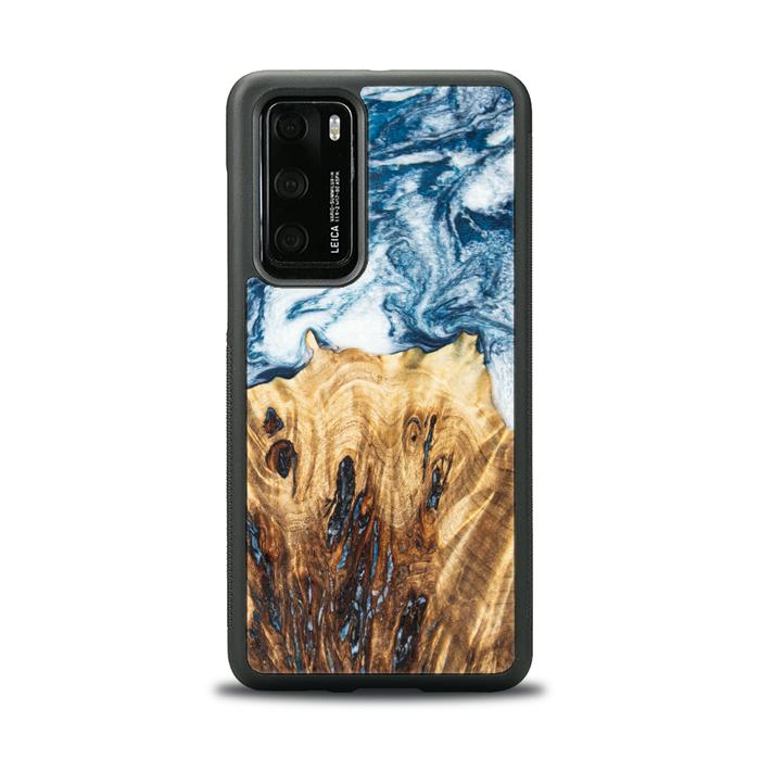 Huawei P40 Handyhülle aus Harz und Holz - Synergy#E23