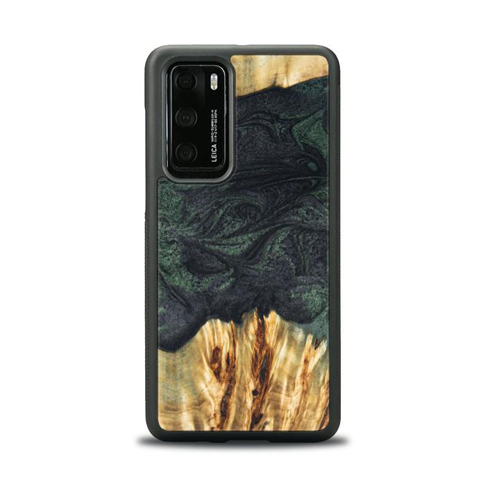 Huawei P40 Handyhülle aus Harz und Holz - Synergy#E25