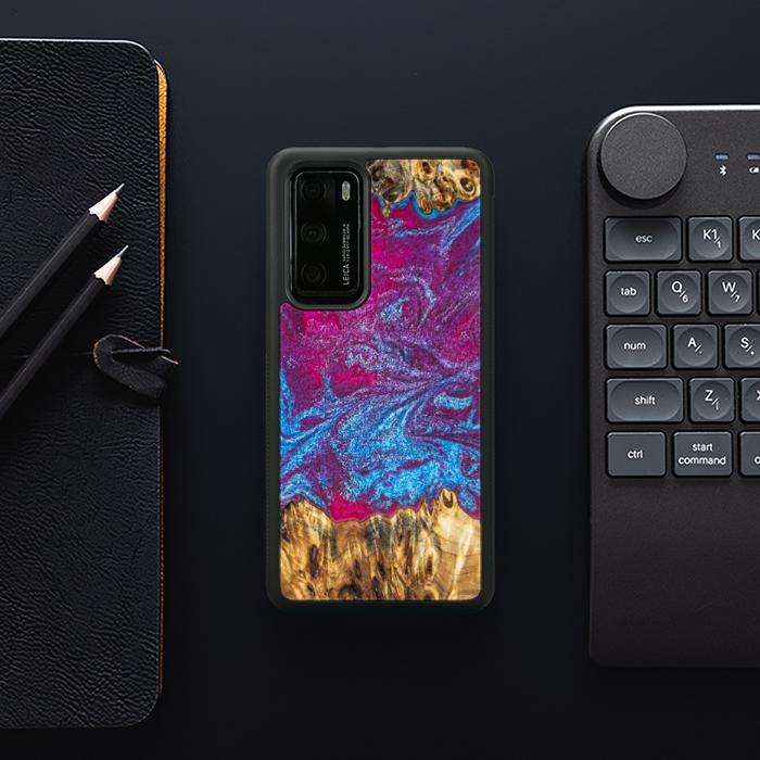 Huawei P40 Resin & Wood Phone Case - Synergy#E3