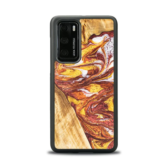 Huawei P40 Resin & Wood Phone Case - Synergy#E4