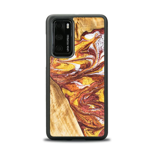 Huawei P40 Handyhülle aus Harz und Holz - Synergy#E4