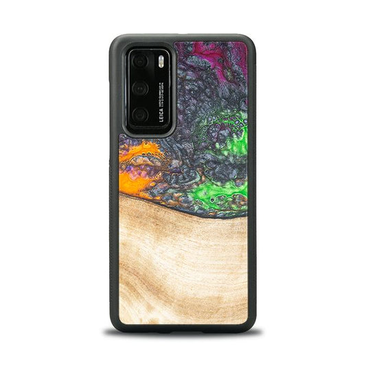 Huawei P40 Handyhülle aus Harz und Holz - Synergy#F1