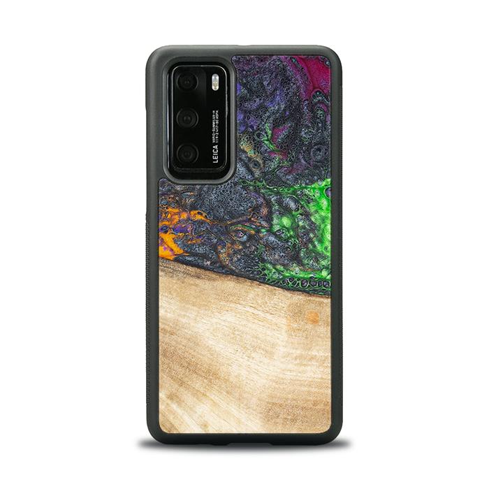 Huawei P40 Handyhülle aus Harz und Holz - Synergy#F10