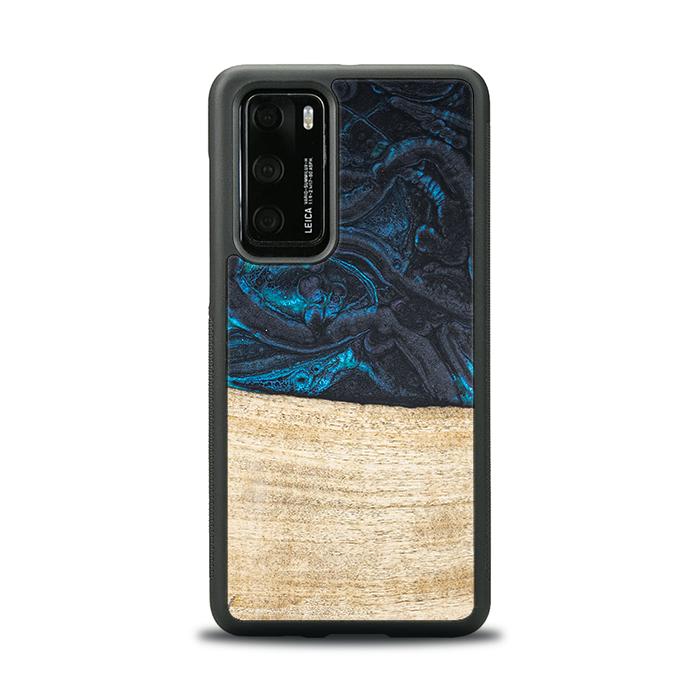 Huawei P40 Handyhülle aus Harz und Holz - Synergy#F13