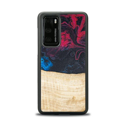Huawei P40 Handyhülle aus Harz und Holz - Synergy#F14