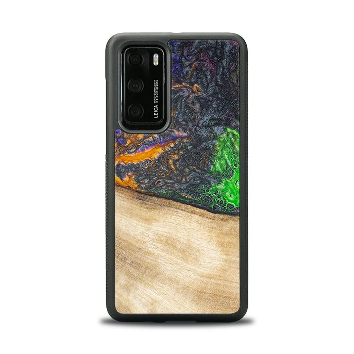 Huawei P40 Handyhülle aus Harz und Holz - Synergy#F15