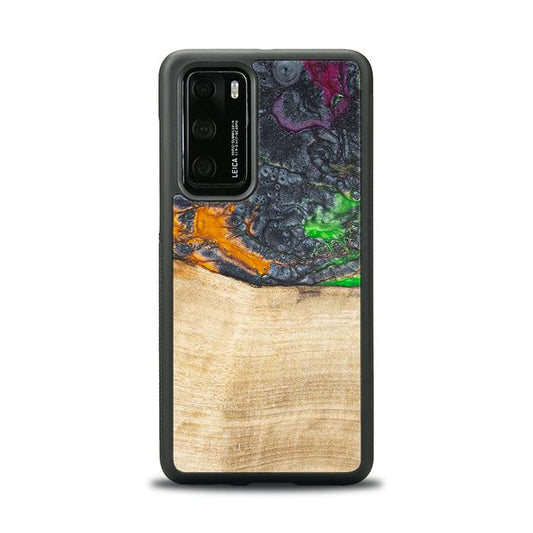 Huawei P40 Handyhülle aus Harz und Holz - Synergy#F16