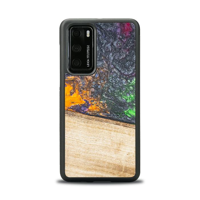 Huawei P40 Handyhülle aus Harz und Holz - Synergy#F20