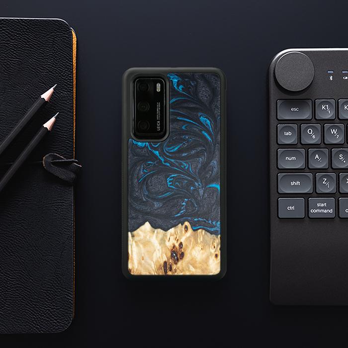 Huawei P40 Handyhülle aus Harz und Holz - Synergy#F21