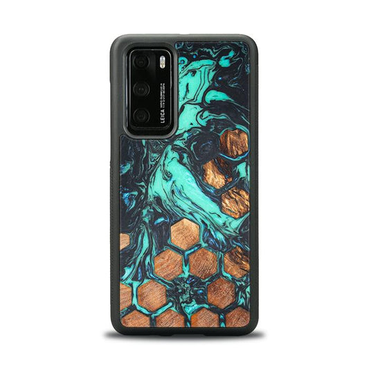Huawei P40 Handyhülle aus Harz und Holz - Synergy#F23