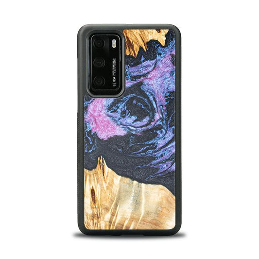 Huawei P40 Handyhülle aus Harz und Holz - Synergy#F25