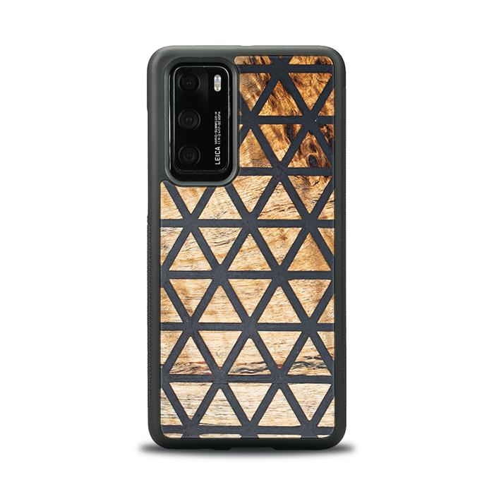 Huawei P40 Handyhülle aus Harz und Holz - Synergy#F29