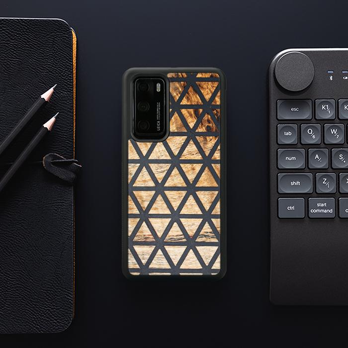 Huawei P40 Handyhülle aus Harz und Holz - Synergy#F29